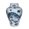 Blue And White Open Top Tall Dragon Jar