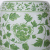 Mint Green Peony Porcelain Garden Stool