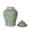 Mint Green Fish Scale Temple Jar Large - Small