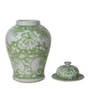 Spring Green Sea Flower Temple Jar Large