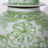 Spring Green Sea Flower Temple Jar Large