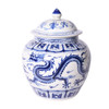 Blue & White Ginger Jar W/ Dragon Motif