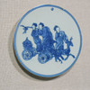 Handpainted Blue & White Porcelain Coaster Fairy Birthday Celebration - Acrylic Shadow Box /S59