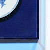 Handpainted Blue & White Porcelain Coaster God of Longevity - Acrylic Shadow Box /S55