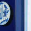 Handpainted Blue & White Porcelain Coaster Enemy At Gate - Acrylic Shadow Box /S55