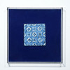 Handpainted Antique Reproduction Porcelain Tile Blue & White Lucky Knots - Acrylic Shadow Box /S06