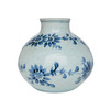 Barclay Butera Couture Blue & White.. Porcelain Apple Jar Odesa Sunflower