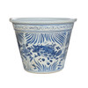 Barclay Butera Couture Blue & White.. Porcelain Planter Fish Motif