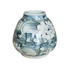 Barclay Butera Couture Blue & White.. Porcelain Mandarin Pot Sea Flower Motif