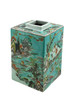Green Square Porcelain Jar Landscape Motif