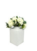 White Matte Porcelain Square Vase