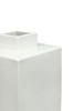 White Matte Porcelain Square Vase