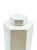 Hexagon Glossy White Porcelain Tea Jar