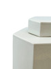 Hexagon Glossy White Porcelain Tea Jar