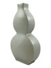 Flat Gourd Vase Matte White