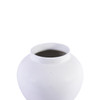 White Open Top Porcelain Melon Jar