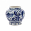 Blue & White Open Top Fish Jar