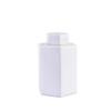 Porcelain Hex Tea Jar Glossy White - 2 Sizes