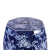 Blue And White Porcelain Octagonal Butterfly Garden Stool