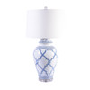Blue & White Greek Key Grids Lamp