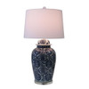 Blue and White Longevity Table Lamp