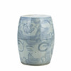 Blue & White Silla Porcelain Garden Stool Twisted Flower