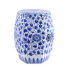 Blue & White Hex Porcelain Garden Stool Grape Vines
