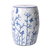 Blue and White Butterfly Plum Porcelain Garden Stool