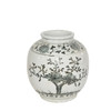Blue & White Flower Bamboo Open Top Porcelain Jar