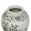 Blue & White Flower Bamboo Open Top Porcelain Jar