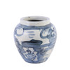 Blue And White Porcelain Twisted Flower Wide Open Top Jar