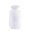 Busan White Flat Lidded Porcelain Jar - 2 Sizes