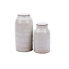 Busan White Flat Lidded Porcelain Jar - 2 Sizes