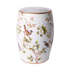 Cream White Garden Stool With Flower and Birds