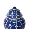 Indigo Blue Circle Temple Jar