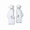 Porcelain Sitting Foo Dog Pair White - 3 Sizes