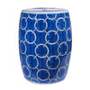 Indigo Blue Circle Porcelain Garden Stool