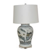 Blue And White Landscape Medallion Lamp