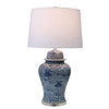 Blue And White Porcelain Chain Temple Jar Lamp - 2 Sizes