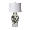 Black Dragon Porcelain Fairy Vase Table Lamp - 2 Sizes