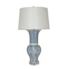 Blue And White Siam Symbol Ballaster Vase Lamp