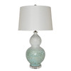 White Green Crystal Shell Gourd Vase Lamp