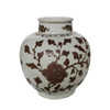 Brown Daisy Tall Neck Olive Vase