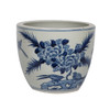 Blue And White Porcelain Planter Peony With Bird Motif
