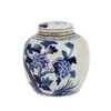 Blue And White Mini Jar Pheasant With Peony