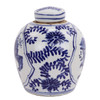 Blue And White Mini Jar Medallion Symbol