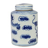 Blue And White Mini Tea Jar Dragon