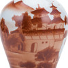 Orange Slim Jar Landscape Motif