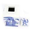 Blue And White Brushstroke Square Tea Jar