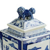 Blue And White Tall Square Jar Landscape